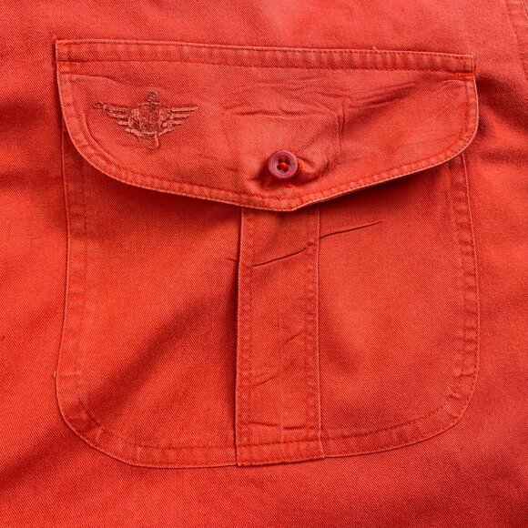 Dockers Men's Shirt Large Short Sleeve Red Button-Up 100% Cotton - Picture 8 of 10